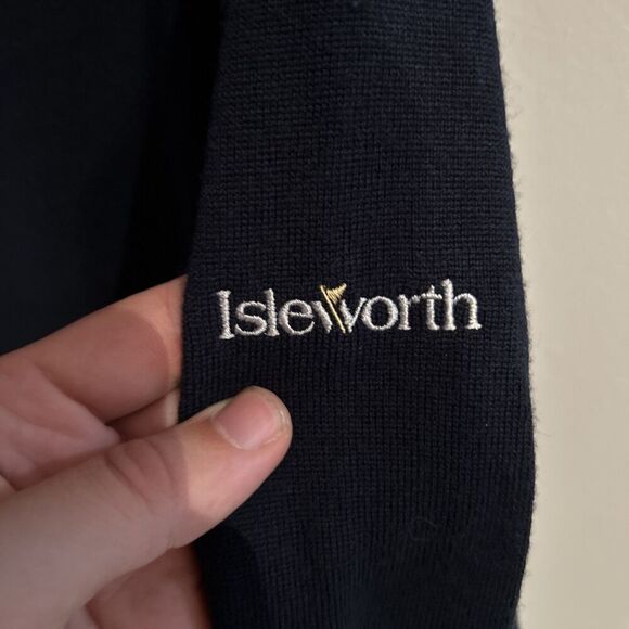 Peter Millar Mens XXL 100% Merino Wool Blue 1/4 Zip Pullover - Picture 2 of 7